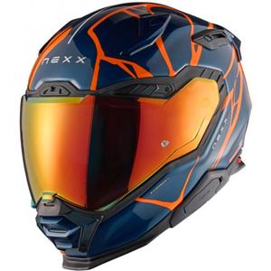 Integrální helma na motorku Nexx X.WST3 B-Side modro-oranžová