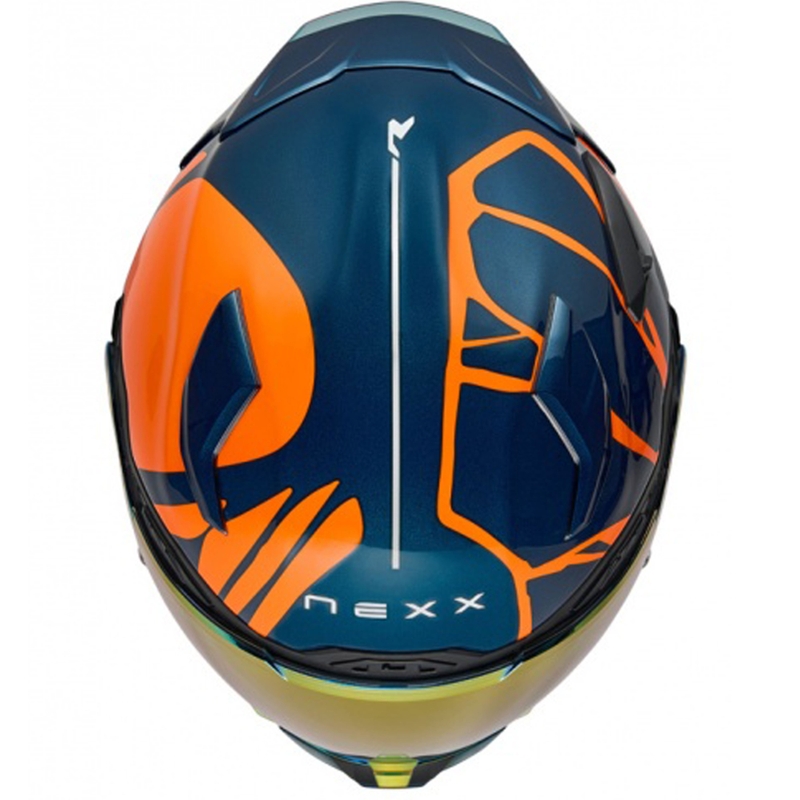 Integrální helma na motorku Nexx X.WST3 B-Side modro-oranžová
