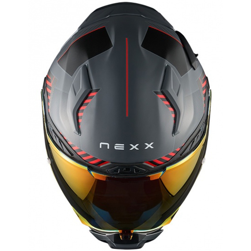 Integrální helma na motorku Nexx X.WST3 Fluence šedo-červená