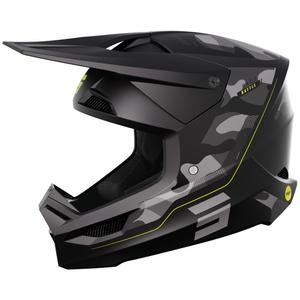 Motokrosová helma Shot Race Battle fluo žlutá matná výprodej