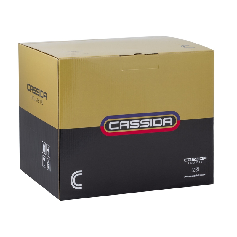 Otevřená helma na motorku Cassida Oxygen 2.0 Gear žluto-černá