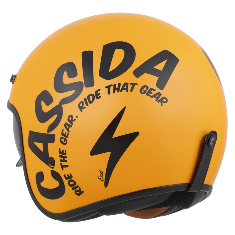 Otevřená helma na motorku Cassida Oxygen 2.0 Gear žluto-černá