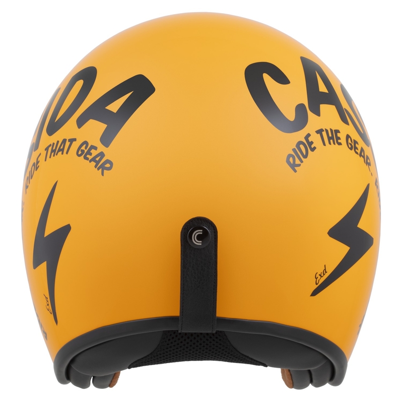 Otevřená helma na motorku Cassida Oxygen 2.0 Gear žluto-černá