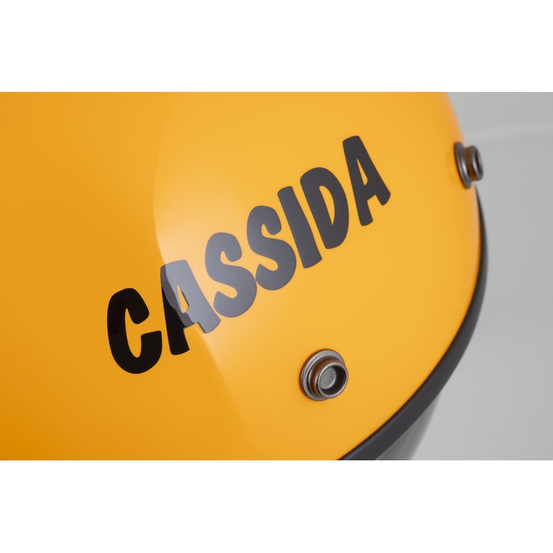 Otevřená helma na motorku Cassida Oxygen 2.0 Gear žluto-černá