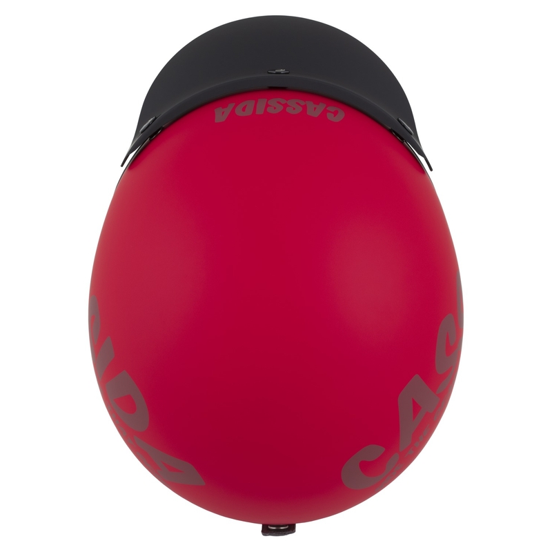 Otevřená helma na motorku Cassida Oxygen 2.0 Gear matná červeno-tmavě červená