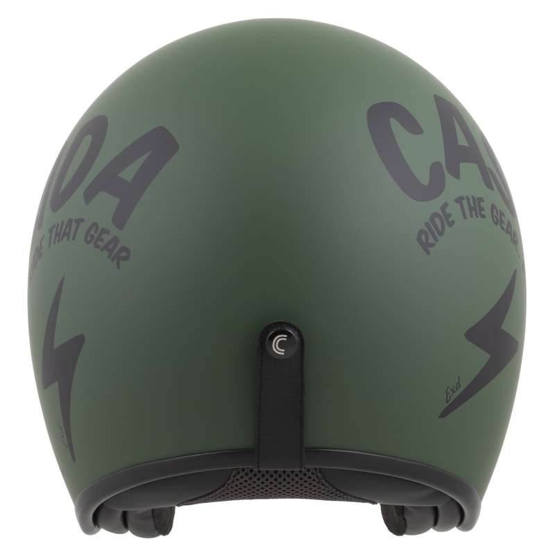 Otevřená helma na motorku Cassida Oxygen 2.0 Gear matná zeleno-černá