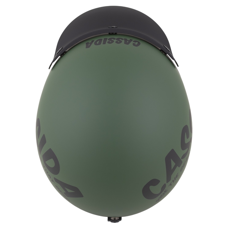 Otevřená helma na motorku Cassida Oxygen 2.0 Gear matná zeleno-černá