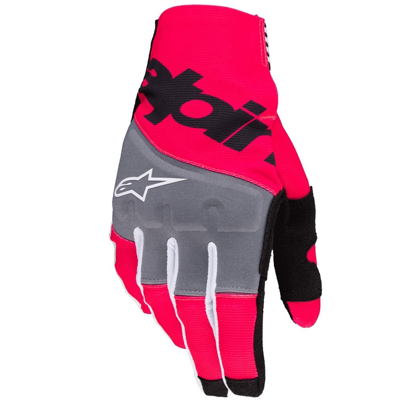 Motokrosové rukavice Alpinestars Techstar černo-fluo růžové