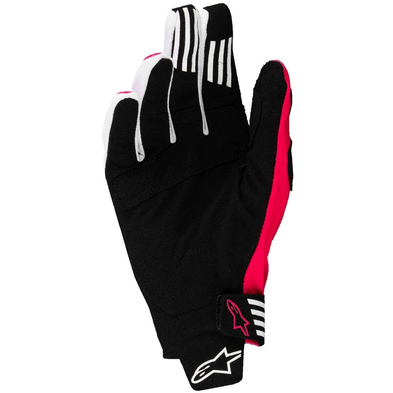 Motokrosové rukavice Alpinestars Techstar černo-fluo růžové