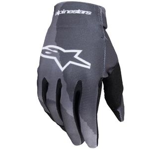 Dětské rukavice na motorku Alpinestars Radar camo šedo-černé