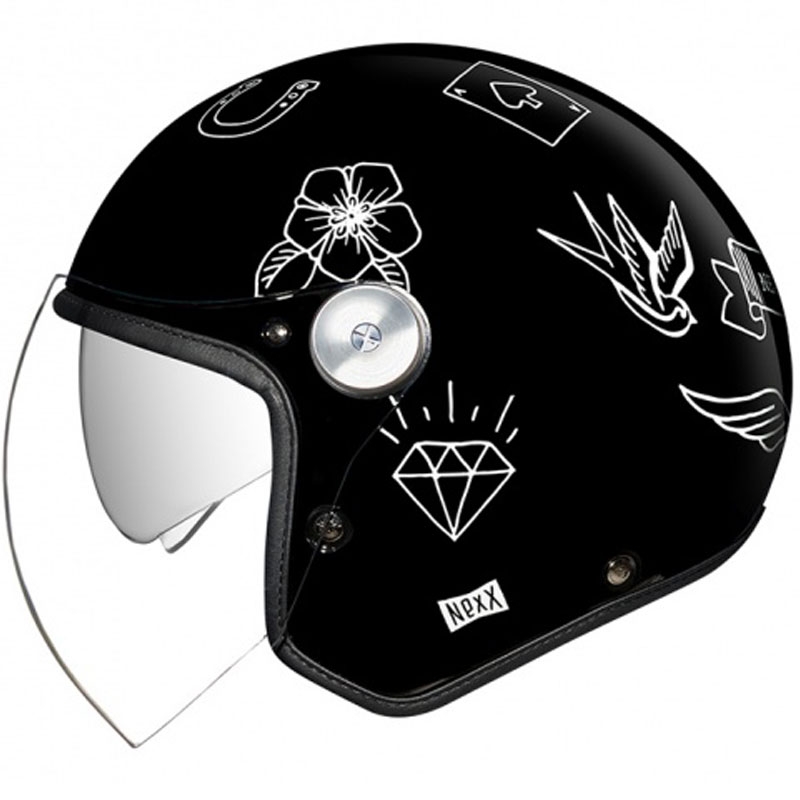 Otevřená helma Nexx X.G30 Tattoo černo-bílá Velikost: XS