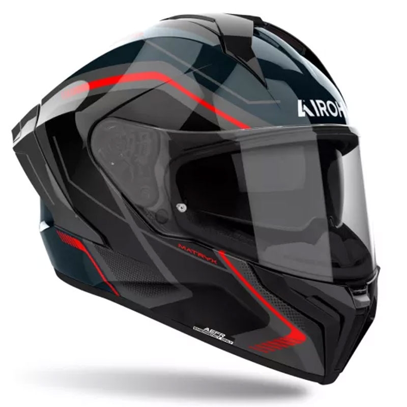 Integrální helma na motorku Airoh MATRYX Wide černo-šedo-červená