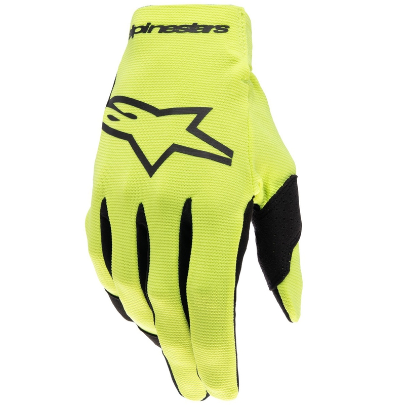 Dětské motokrosové rukavice Alpinestars Radar fluo žluto-černé