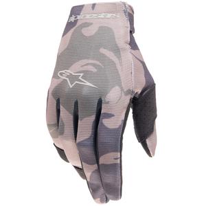 Dětské motokrosové rukavice Alpinestars Radar zelené camo-hnědé