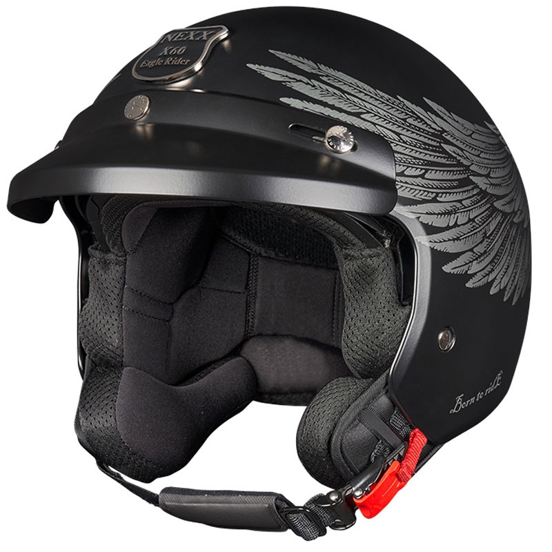Otevřená helma na motorku NEXX Y.10 EAGLE RIDER černo-šedá výprodej