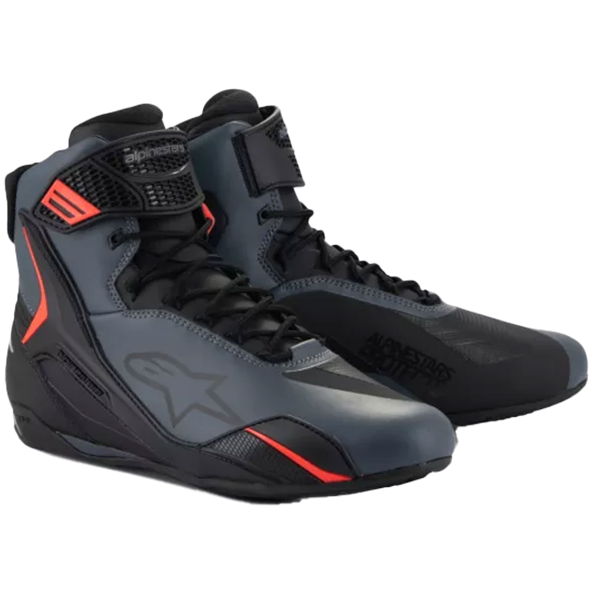 Boty na motorku Alpinestars Faster-4 černo-šedo-fluo červené Velikost: 38,5