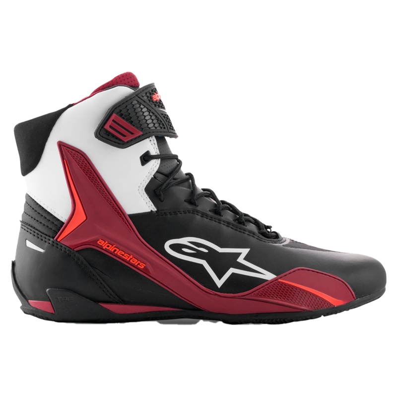 Boty na motorku Alpinestars Faster-4 černo-bílo-tmavě červené