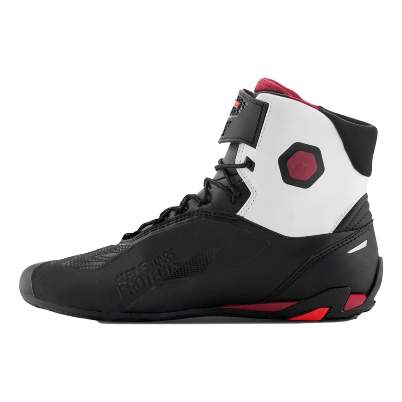 Boty na motorku Alpinestars Faster-4 černo-bílo-tmavě červené