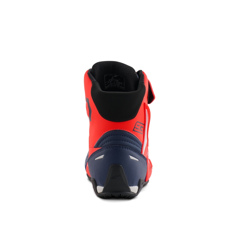 Boty na motorku Alpinestars Faster-4 kolekce MM93 fluo červeno-modro-bílé