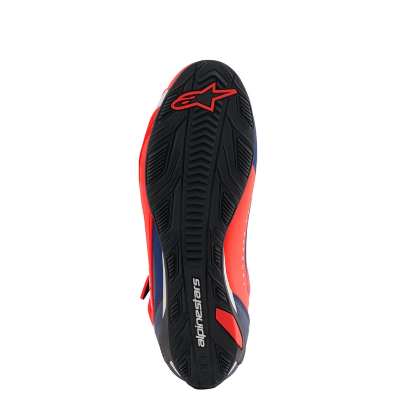 Boty na motorku Alpinestars Faster-4 kolekce MM93 fluo červeno-modro-bílé