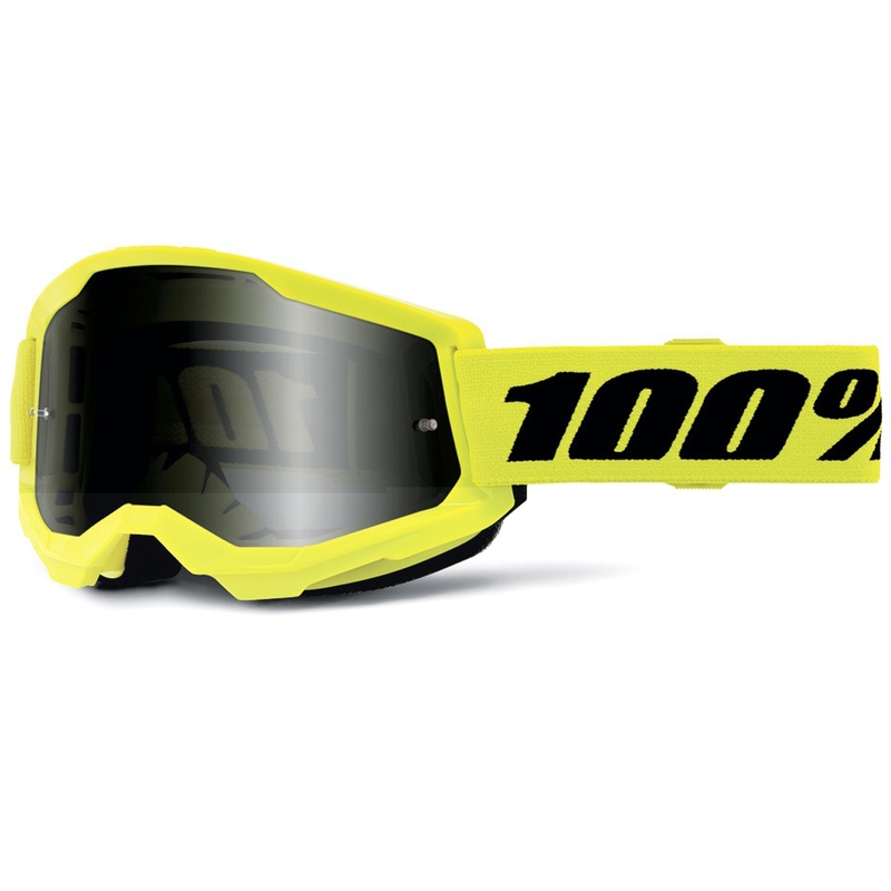 Motokrosové brýle 100% STRATA 2 Sand žluté s dvojitým kouřovým plexi