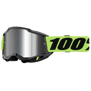 Dětské motokrosové brýle 100% ACCURI 2 USA žluté se stříbrným zrcadlovým plexi