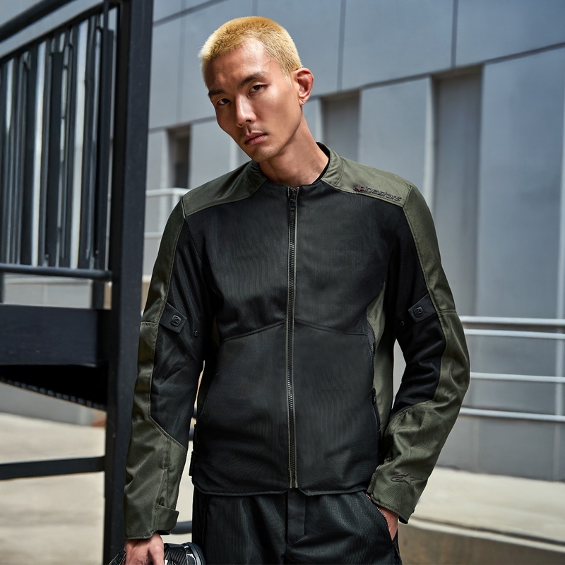 Bunda na motorku Alpinestars C-1 Air černo-khaki