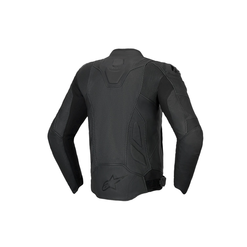 Kožená bunda na motorku Alpinestars Dusk Airflow černo-černá