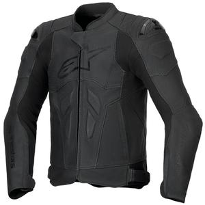 Kožená bunda na motorku Alpinestars Dusk Airflow černo-černá