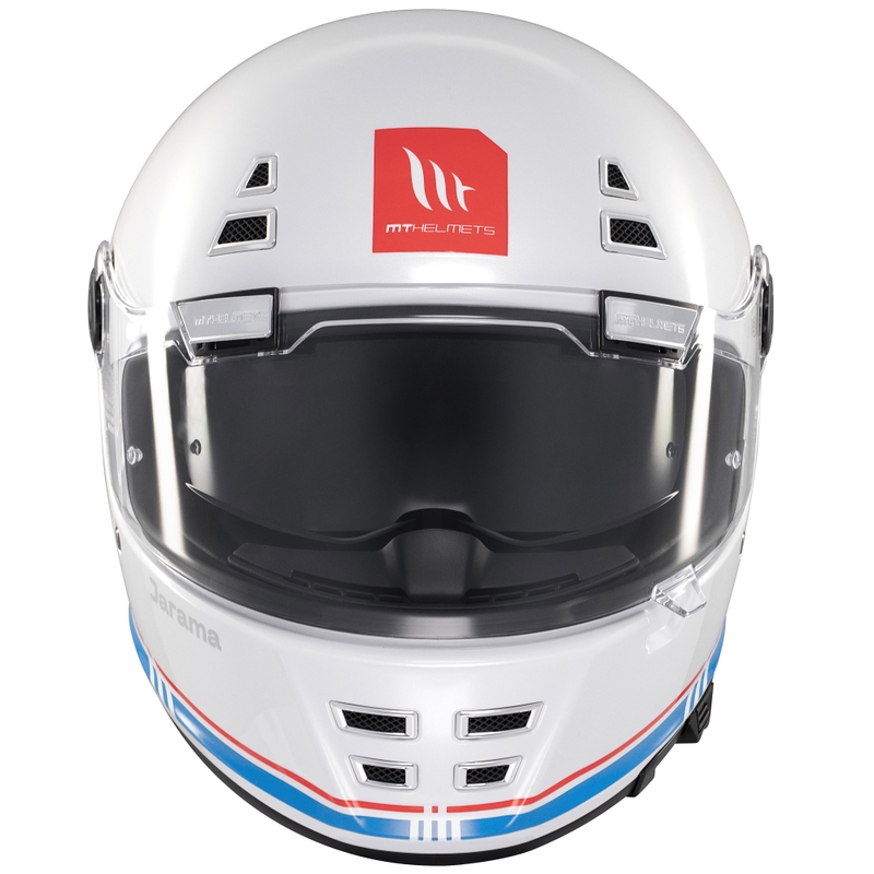 Integrální helma na motorku MT Jarama SV lesklá bílá