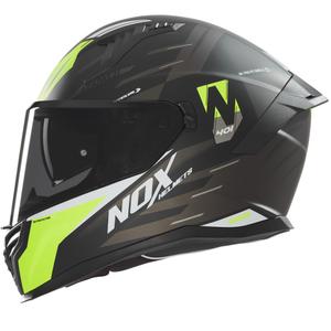 Integrální helma na motorku NOX N401 Crower matná černo-fluo žlutá