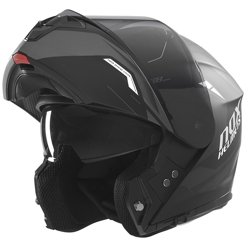 Vyklápěcí helma na motorku NOX N968 Ultra matná černo-bílá