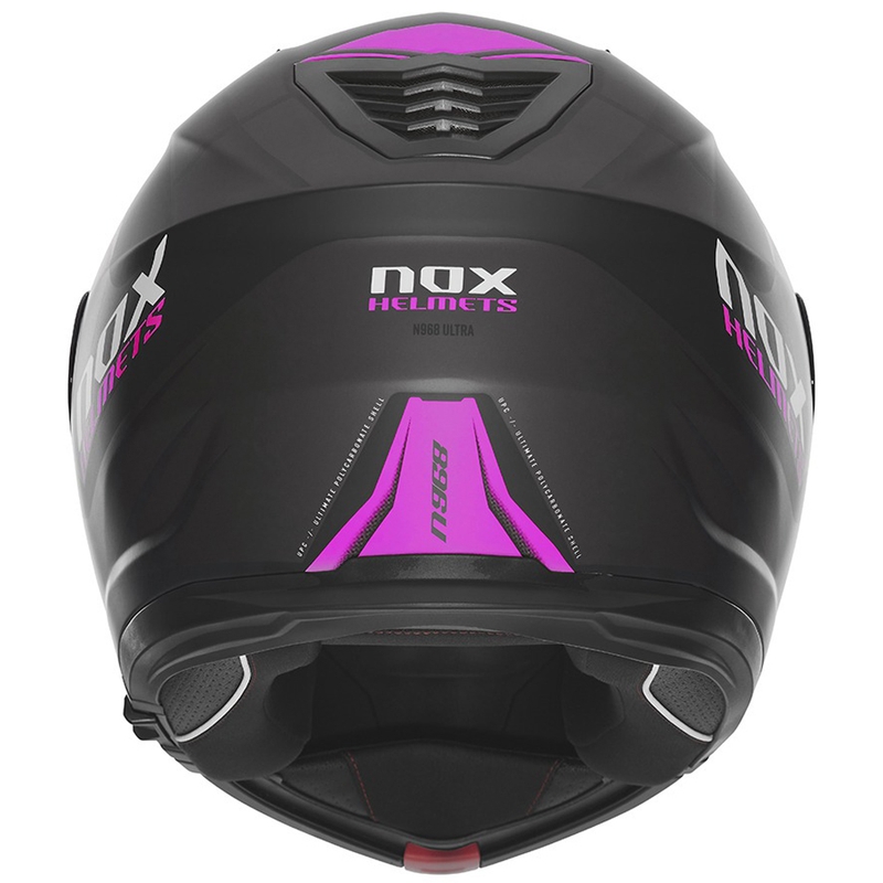 Vyklápěcí helma na motorku NOX N968 Ultra matná černo-růžová