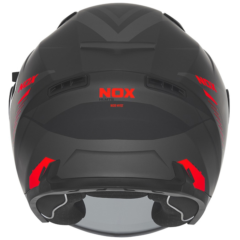 Otevřená helma na motorku NOX N130 Myst matná černo-červená