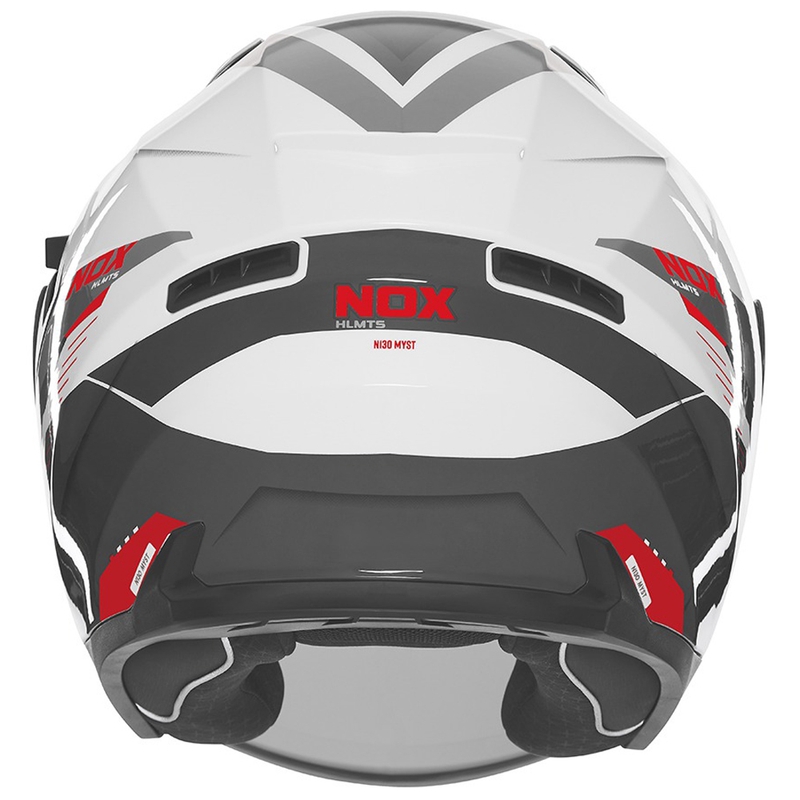 Otevřená helma na motorku NOX N130 Myst bílo-černo-červená
