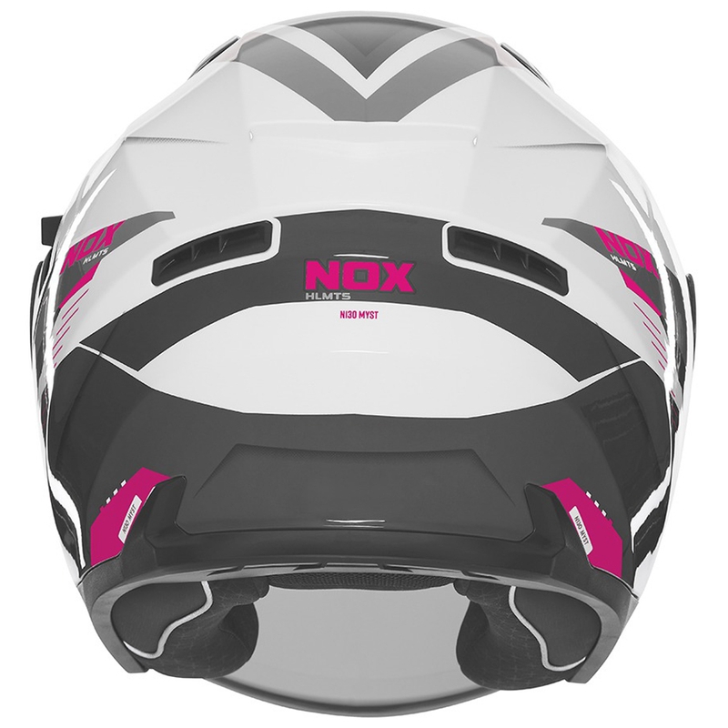 Otevřená helma na motorku NOX N130 Myst bílo-černo-růžová
