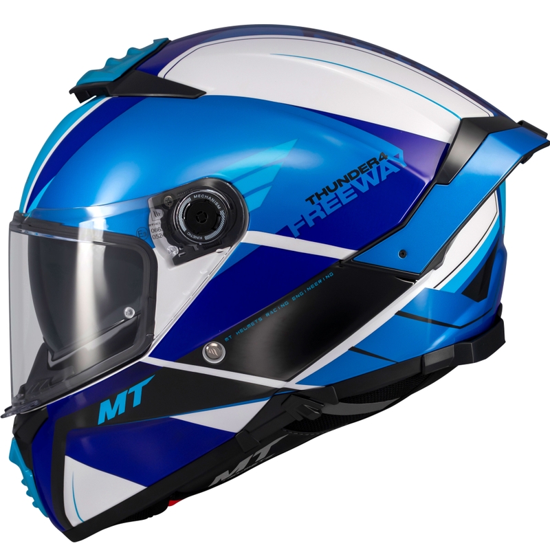 Integrální helma na motorku MT Thunder 4 SV Freeway modro-šedo-černá