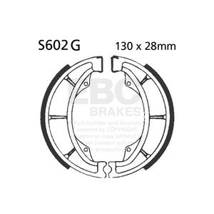 Sada brzdových čelistí EBC S602G drážkovaný včetně pružin