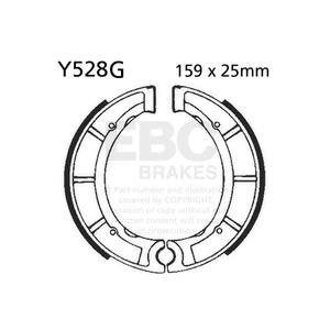 Sada brzdových čelistí EBC Y528G drážkovaný včetně pružin