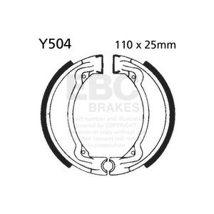 Sada brzdových čelistí EBC Y504 včetně pružin