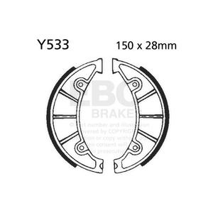 Sada brzdových čelistí EBC Y533 včetně pružin