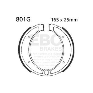 Sada brzdových čelistí EBC 801G drážkovaný