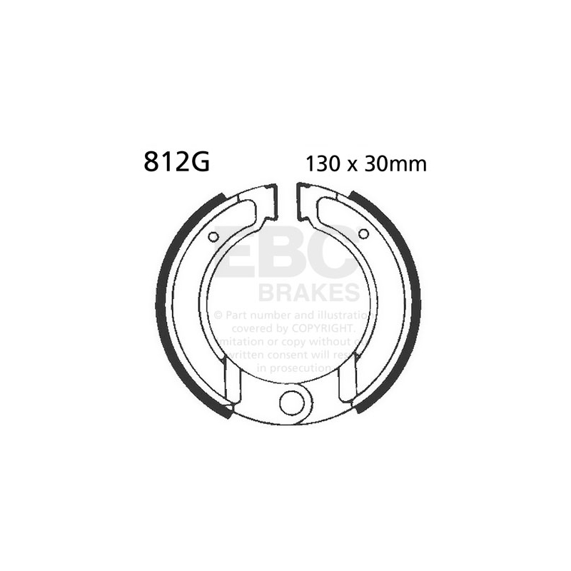 Sada brzdových čelistí EBC drážkovaný
