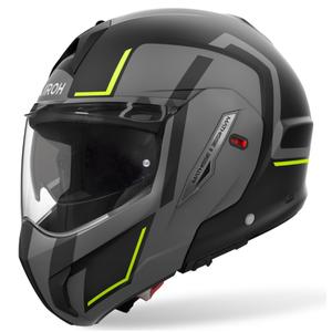Překlápěcí helma na motorku Airoh Mathisse 2 Genius matná žlutá