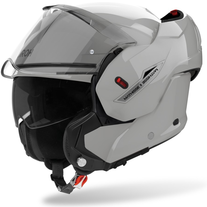 Překlápěcí helma na motorku Airoh Mathisse 2 Color matná cementově šedá