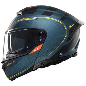 Výklopná helma na motorku MT Atom 2 SV Destiny matná zeleno-černá