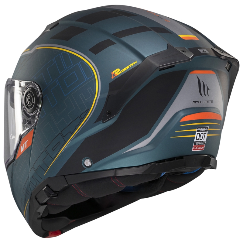 Výklopná helma na motorku MT Atom 2 SV Destiny matná zeleno-černá