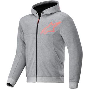 Mikina na motorku Alpinestars Chrome V2 Sport šedo-oranžová