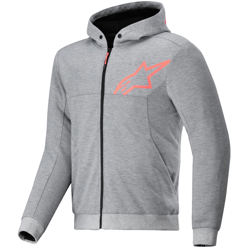 Mikina na motorku Alpinestars Chrome V2 Sport šedo-oranžová