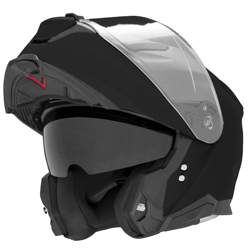 Vyklápěcí helma na motorku NOX N967 lesklá černá
